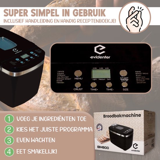 Evidenter BM800 - Broodbakmachine